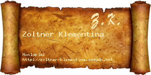 Zoltner Klementina névjegykártya